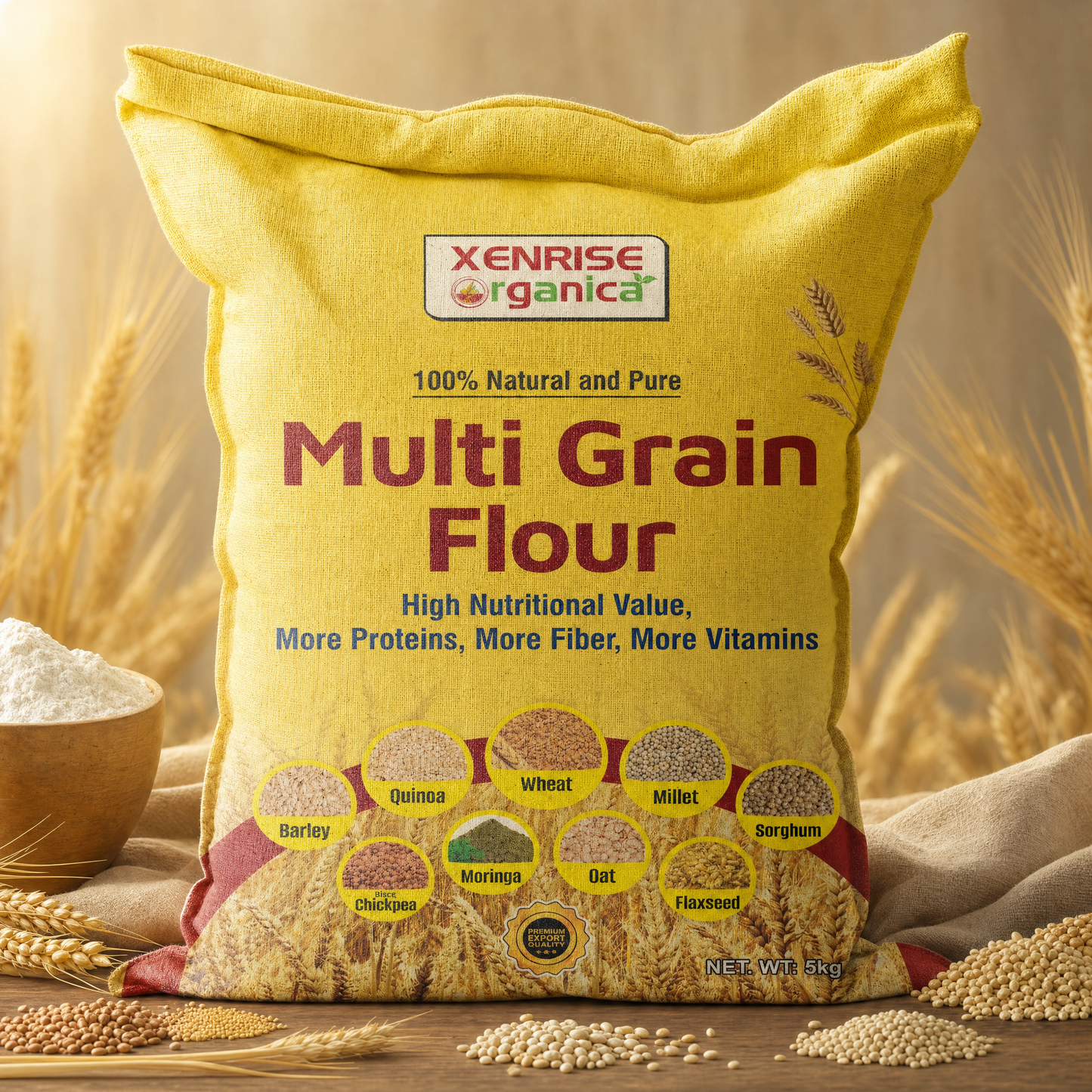 XENRISE Special Multi Grain Flour | XENRISE Organica | 100% Natural & Pure
