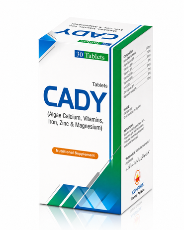 CADY Tablets | Multi-Nutrient Power for Strong Bones & Active Life | XENRISE Pharma, Pakistan
