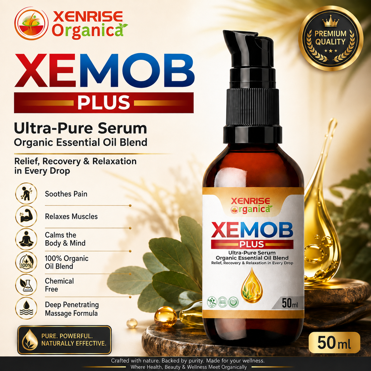 XEMOB PLUS Serum 50 mL | XENRISE Organica