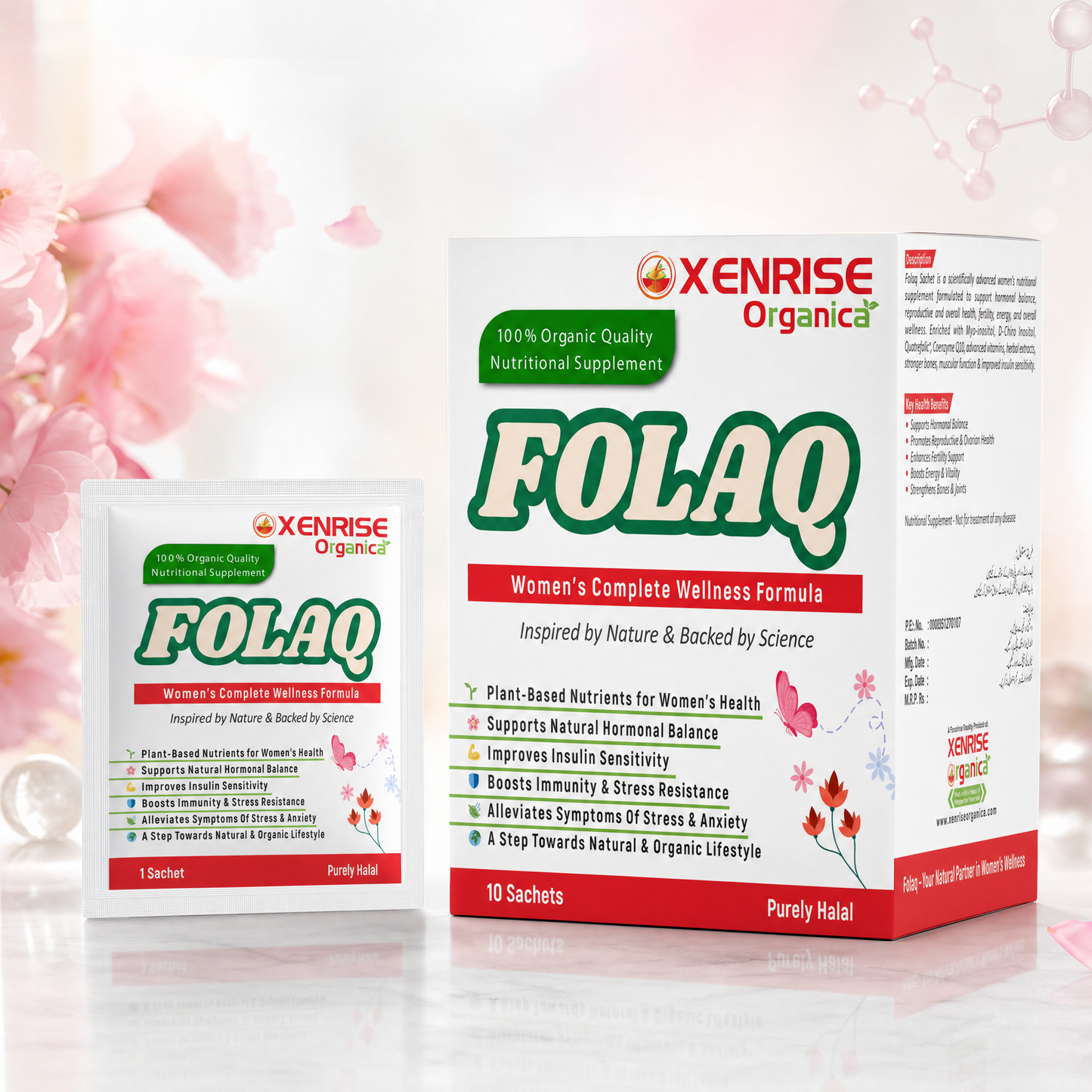 FOLAQ – Women’s Complete Wellness Formula Sachets | XENRISE Organica