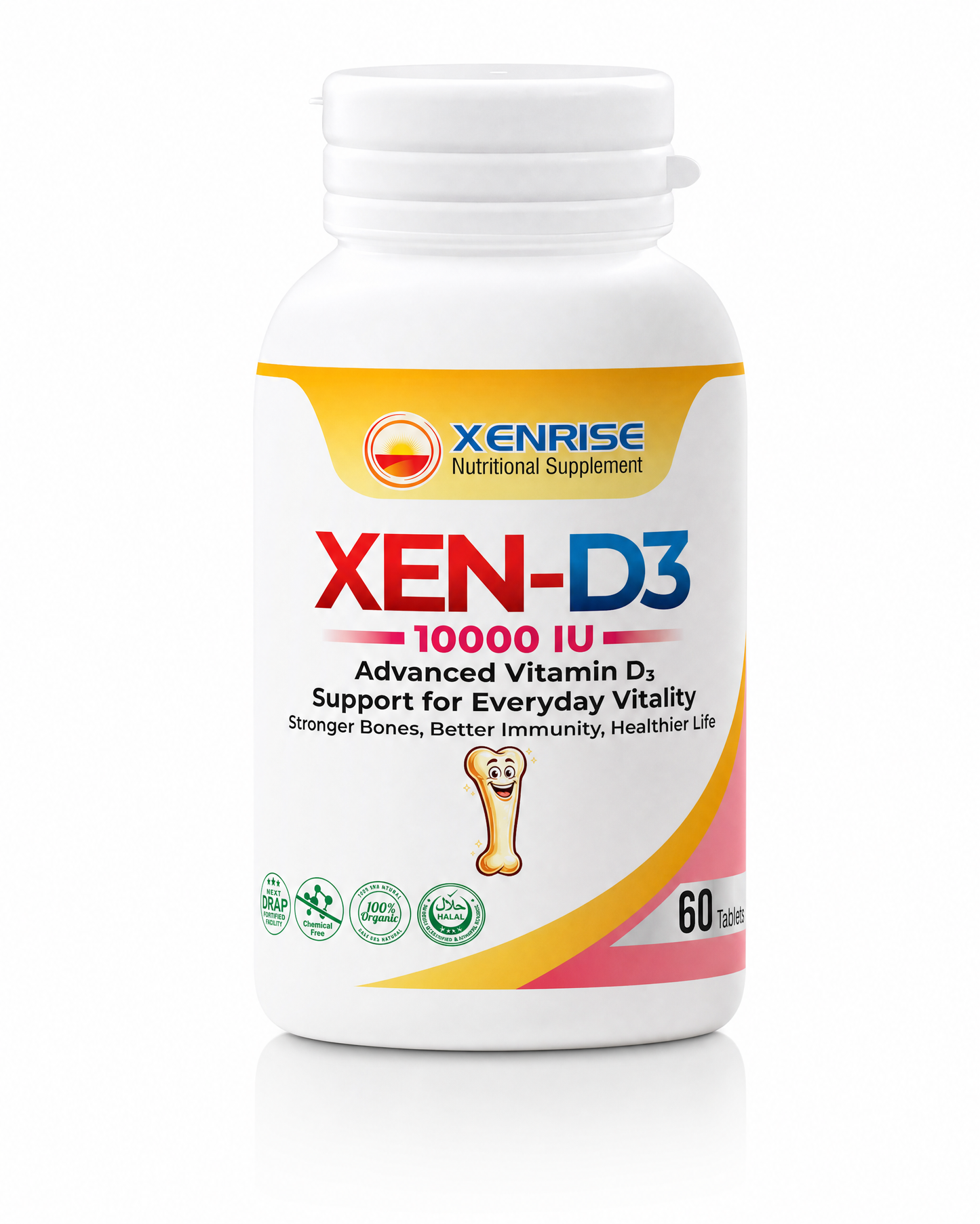 XEN-D3 10000 IU Tablets | Advanced Vitamin D3 Support for Everyday Vitality | XENRISE Pharma, Pakistan
