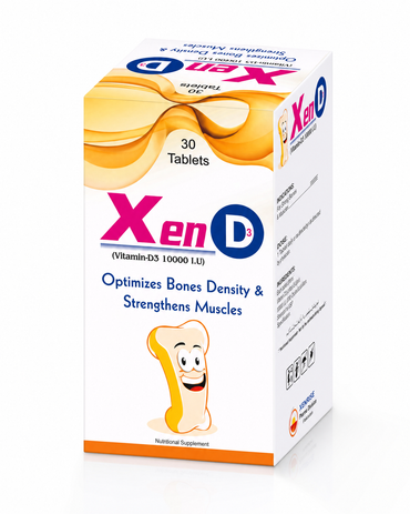 XEN-D3 10000 IU Tablets | Advanced Vitamin D3 Support for Everyday Vitality | XENRISE Pharma, Pakistan