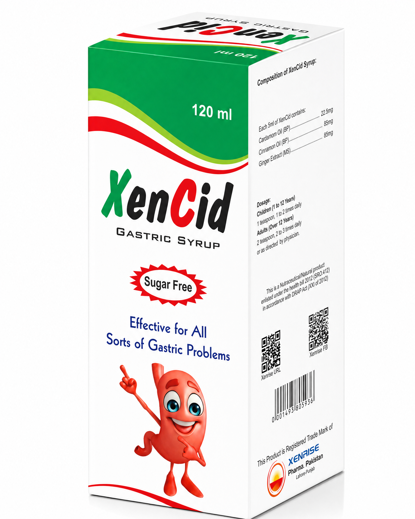 XENCID GASTRIC SYRUP & COLIC DROPS | Effective Gastric, Digestive & Colic Support | Processed Standard Nutritional Supplement for Gastric Comfort, Digestion & Abdominal Wellness | XENRISE Pharma, Pakistan