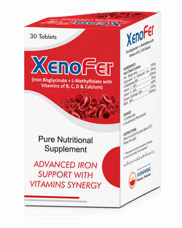 XENOFER Tablets | Advanced Iron, Folate, Vitamins & Biotin Formula | XENRISE Pharma, Pakistan