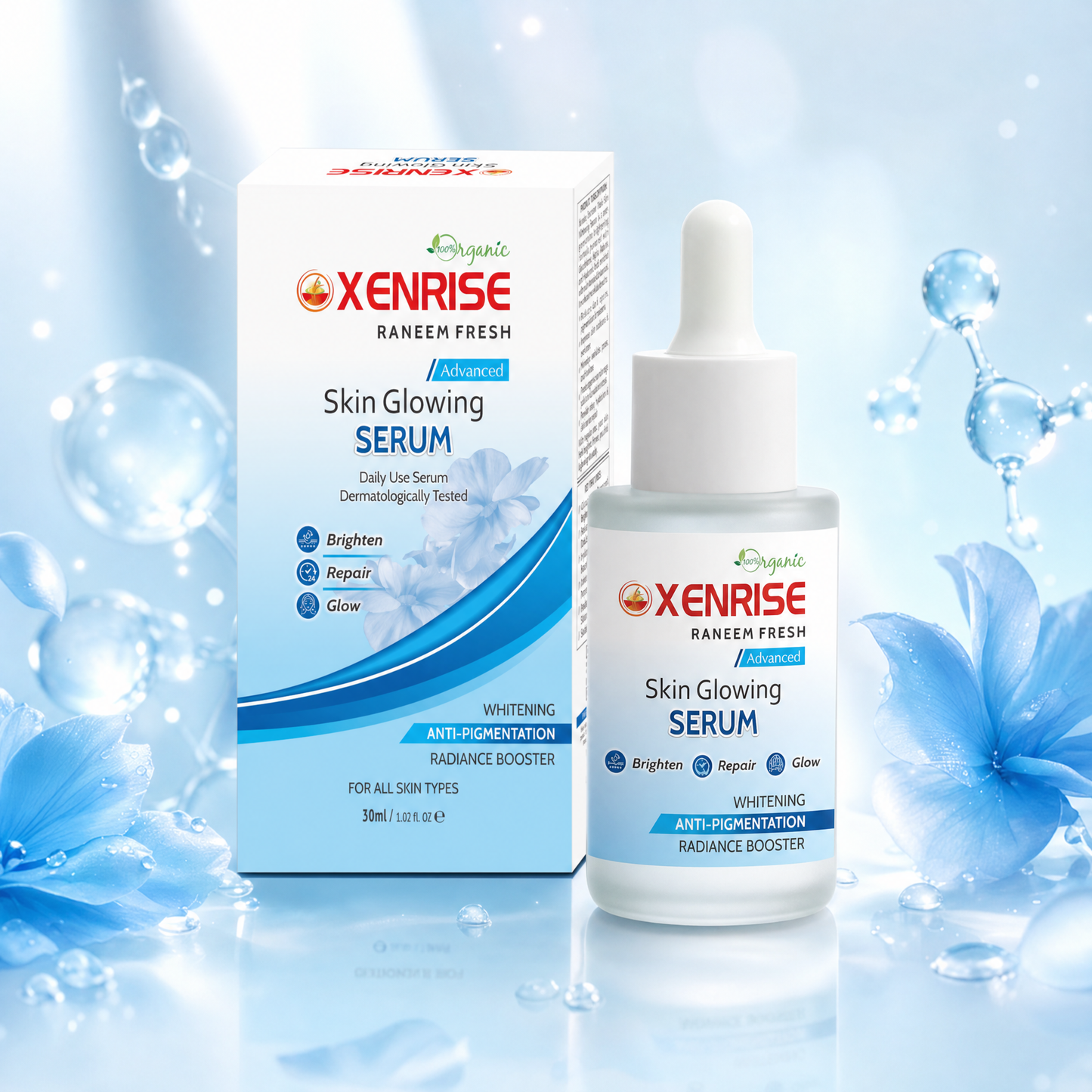 XENRISE RANEEM FRESH – Advanced Skin Glowing Serum (30ml) | XENRISE Organica