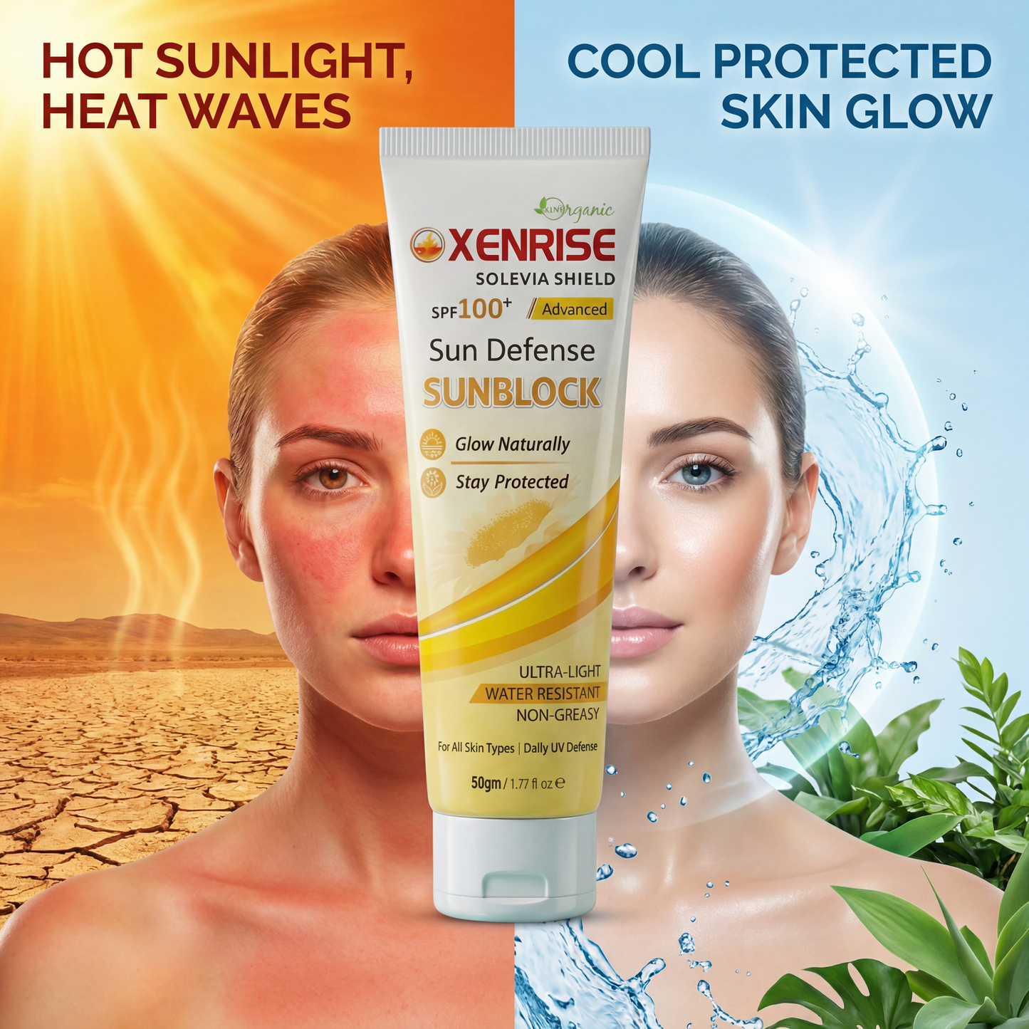 XENRISE SOLEVIA SHIELD SPF 100+ – Advanced Sun Defense Sunblock | XENRISE Organica
