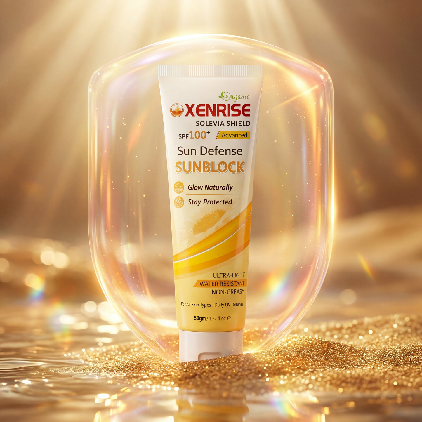 XENRISE SOLEVIA SHIELD SPF 100+ – Advanced Sun Defense Sunblock | XENRISE Organica
